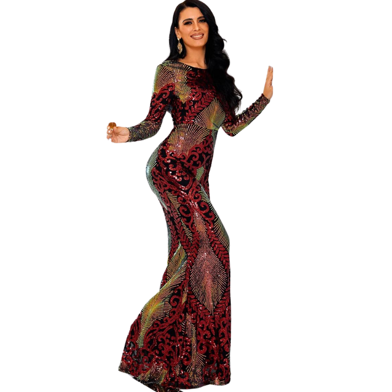 Robe Longue Paillette Elégante