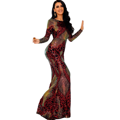 Robe Longue Paillette Elégante