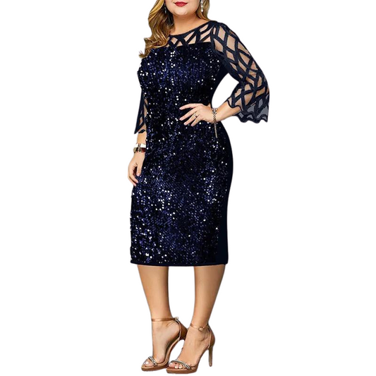 lange Robe mit Pailletten