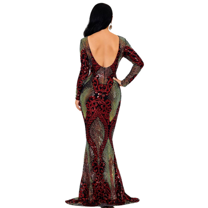 Robe Longue Paillette Elégante