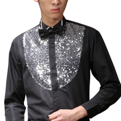 Herren Glitzerhemd