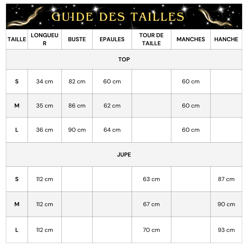 Croc-Top und Rock mit Strass in Schwarz