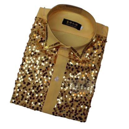 Herren Glitzerhemd