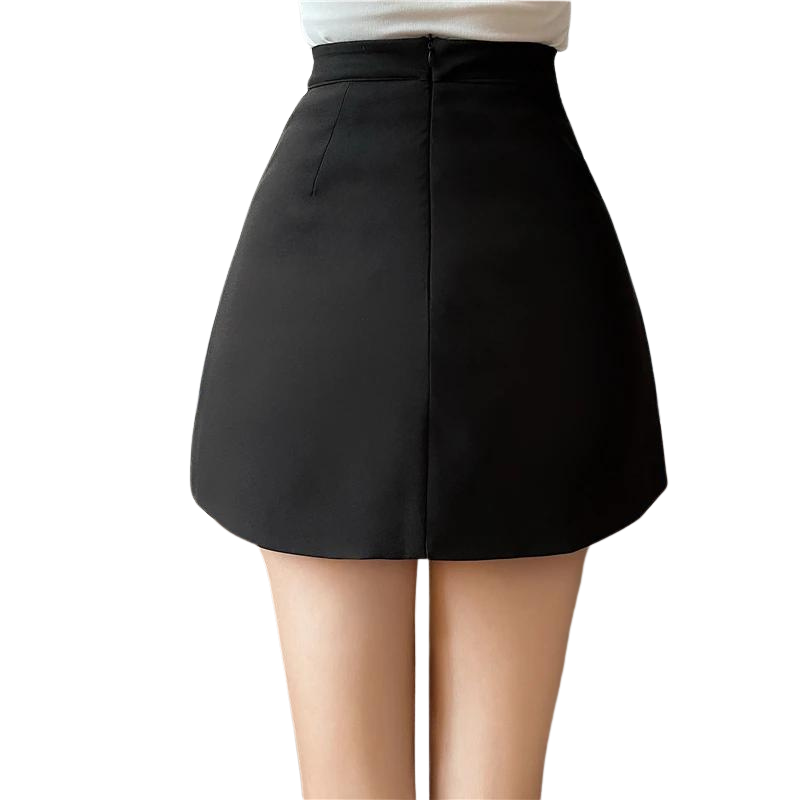 Schwarzer Carré Kleid mit Strass