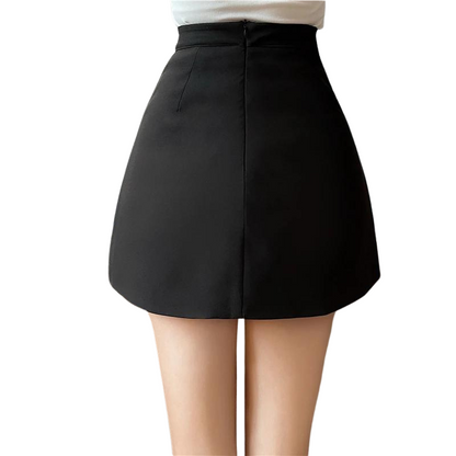 Schwarzer Carré Kleid mit Strass