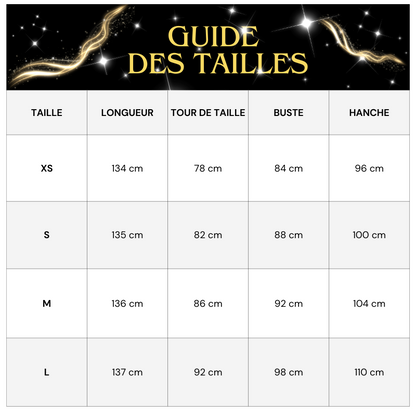 Lederlange silberne Robe mit Riemen