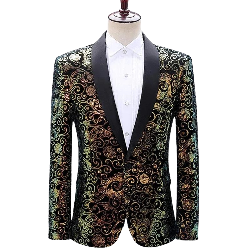 Herren Anzugjacke mit Pailletten