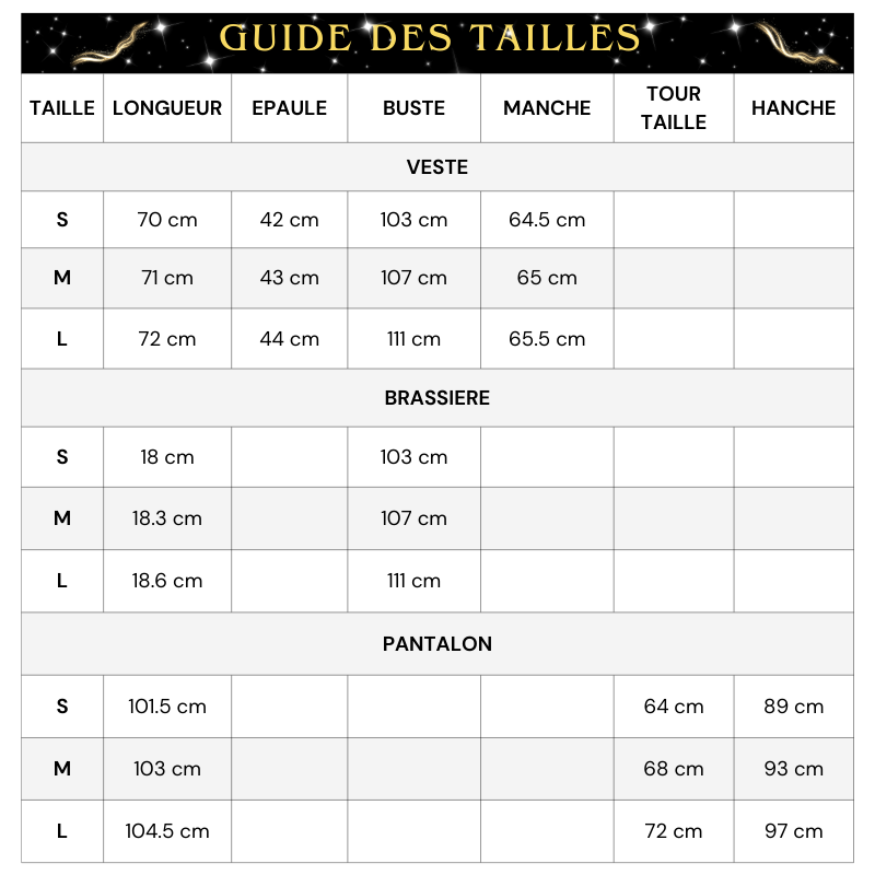 Kostüm für Damen mit Pailletten