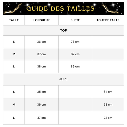 Top- und Rock-Set mit Federn und Pailletten