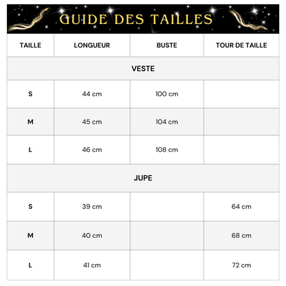 Elegantes Ensemble Jacke Rock Pailletten