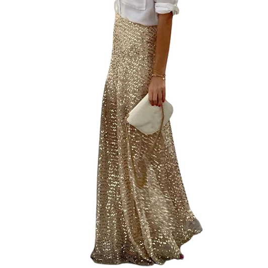 hoher Taillenumhang Rock mit Pailletten