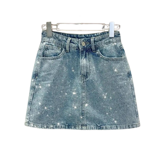 Jeansrock mit Strass