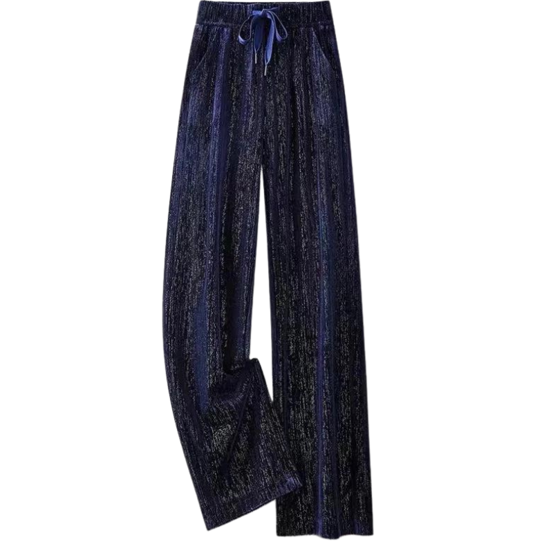 Damenhose mit Samtpailletten