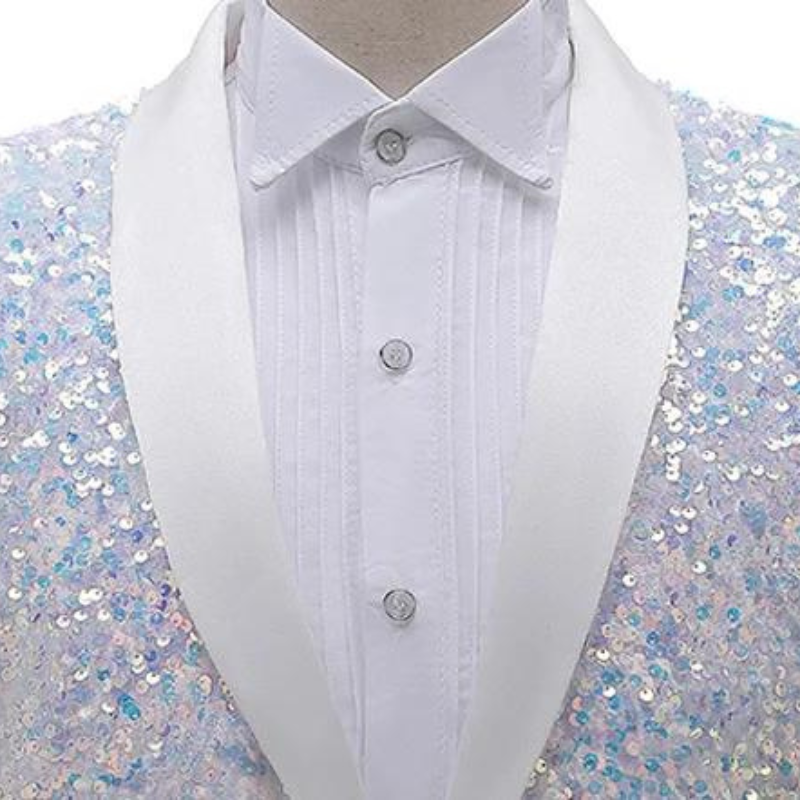 Herren Anzugjacke mit Pailletten