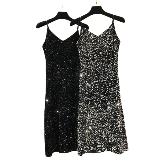 Paillettenkleid mit Trägern