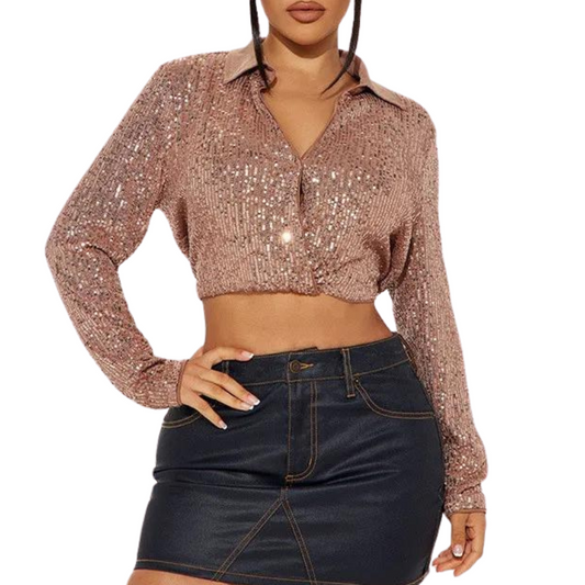 Croc-Top Chemise Pailletten