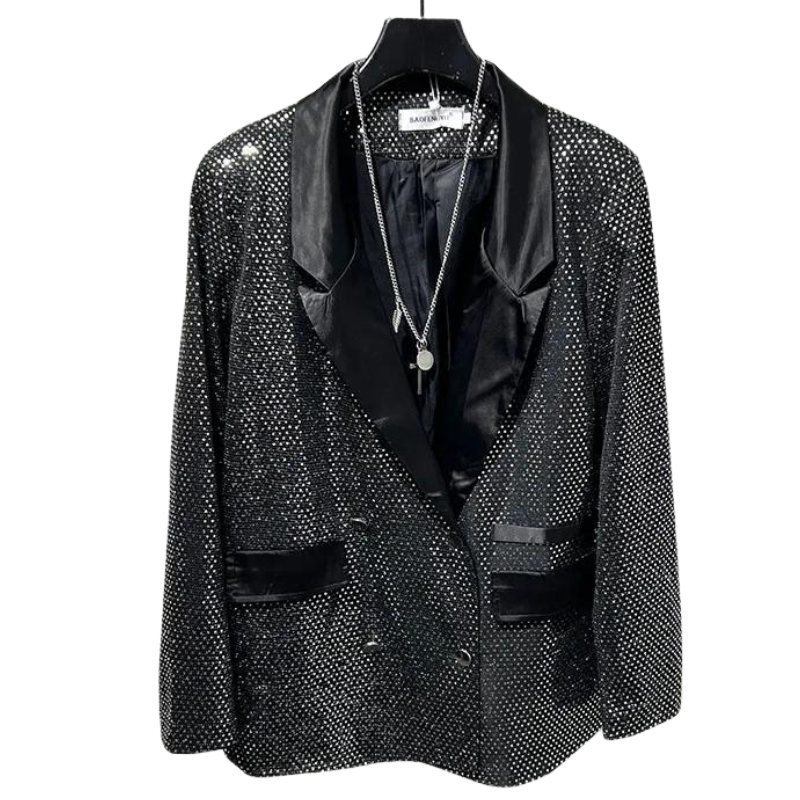 Herren Kostümjacke mit schwarzen Pailletten