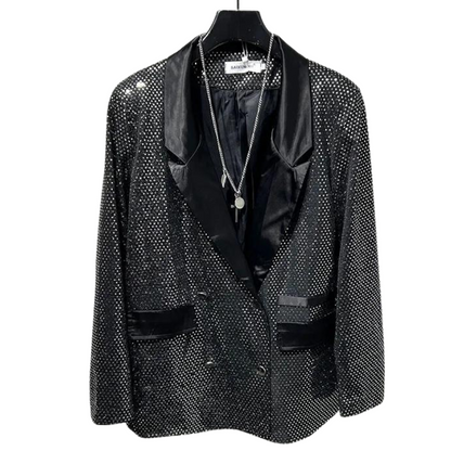 Herren Kostümjacke mit schwarzen Pailletten