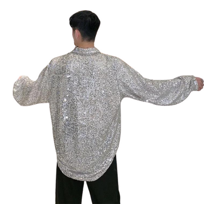 Herren Pailletthemden