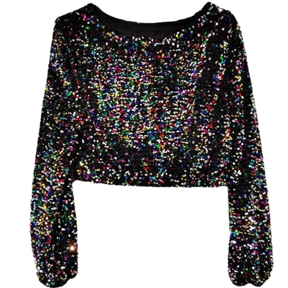Top Pailletten Mehrfarben