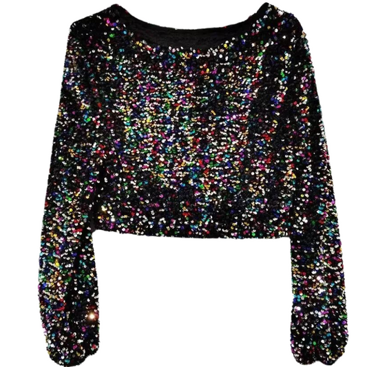 Top Pailletten Mehrfarben