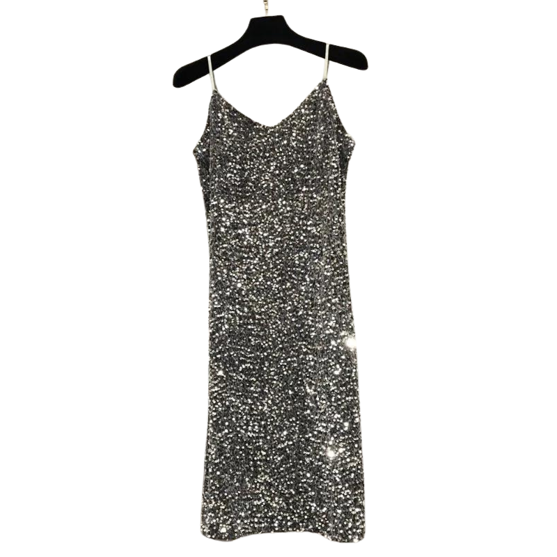 Paillettenkleid mit Trägern
