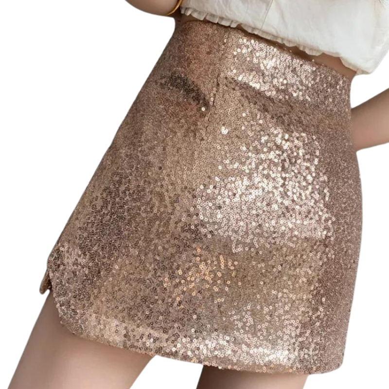 Kurzer Paillettenrock