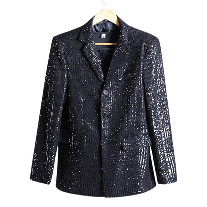Herren Pailletten-Blazer Jacke