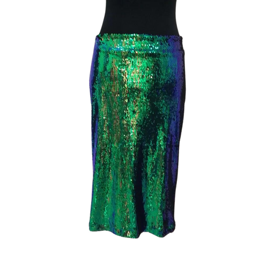 Rock mit Pailletten in Grün