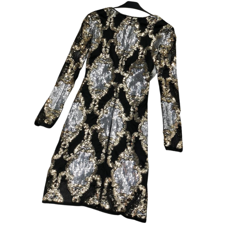 Abendkleid aus Pailletten in Schwarz