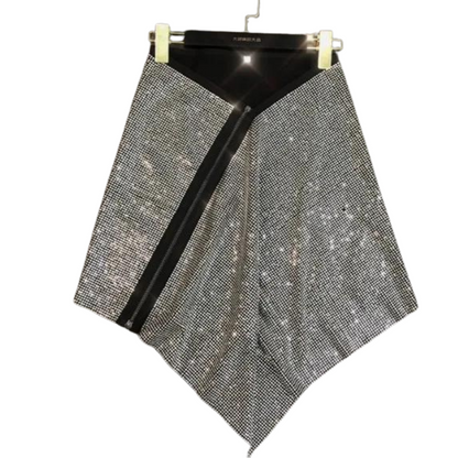 T-Shirt und Rock Set mit Strass