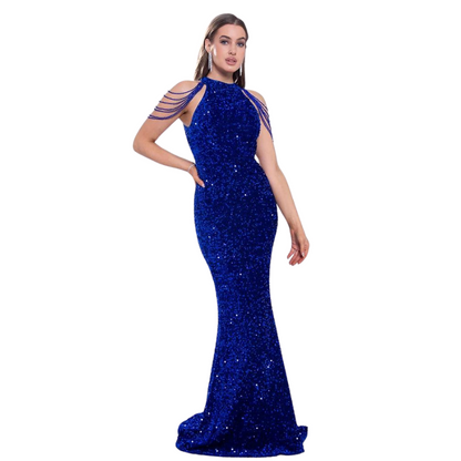 Elegantes Pailletten-Abendkleid