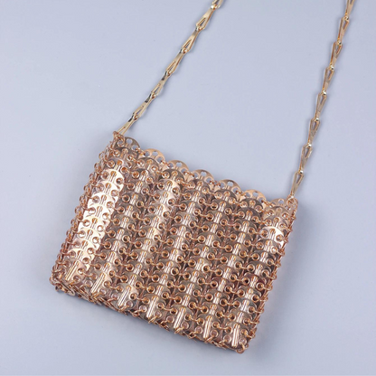Metallic Silver Sequin Bag