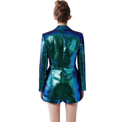 Paillettenkostüm mit Shorts