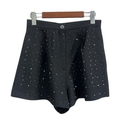 Verkleidung und Shorts mit Strass in Schwarz