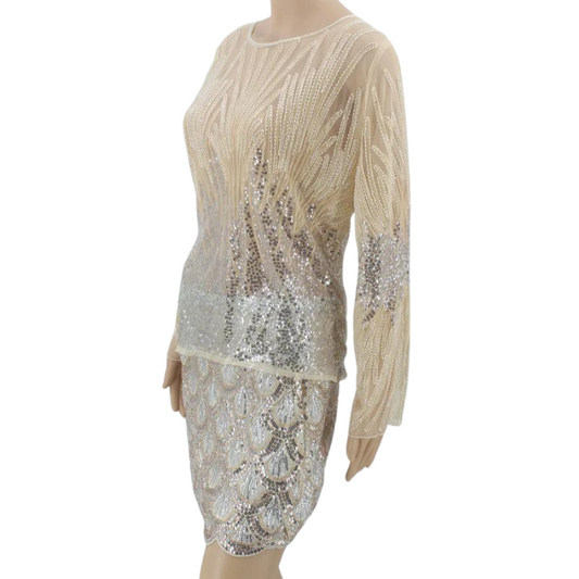 Skirrock mit Schuppen-Pailletten