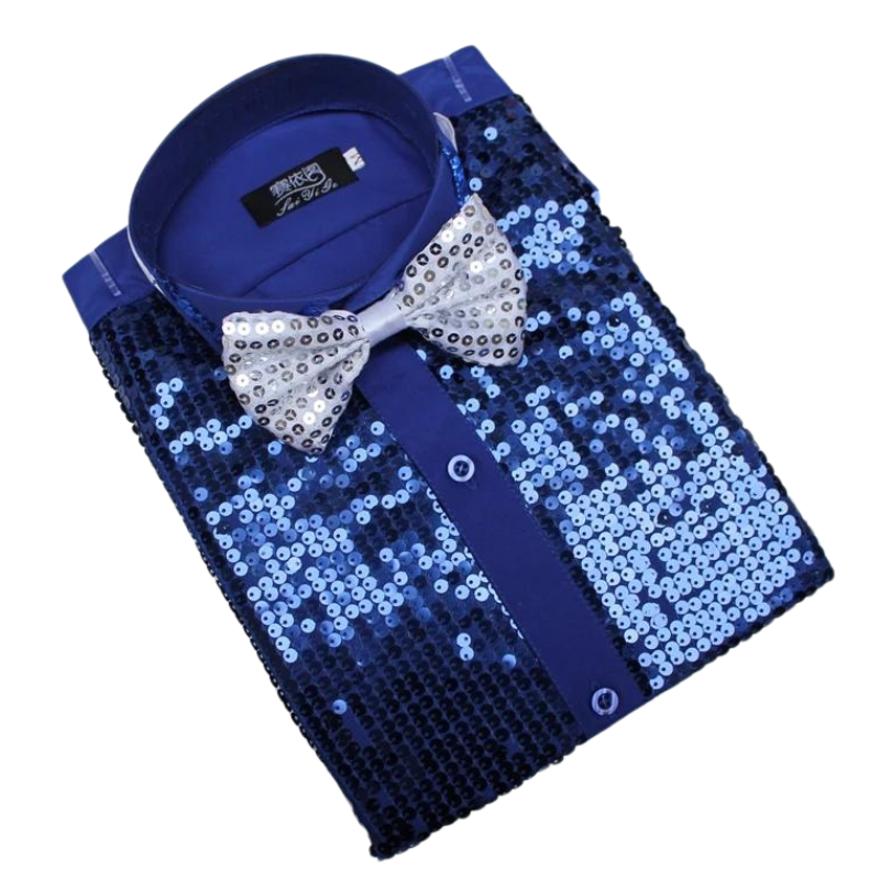 Herren Glitzerhemd