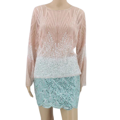 Skirrock mit Schuppen-Pailletten