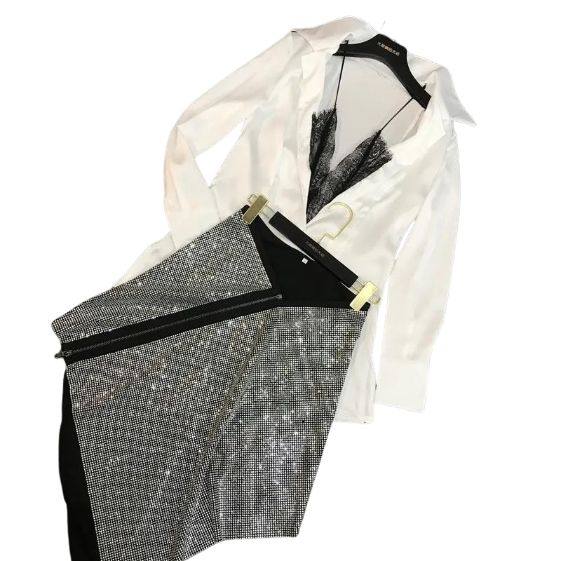 Röck mit Strass und Reißverschluss