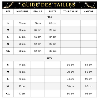 Rock und Strickpullover Set mit Strass