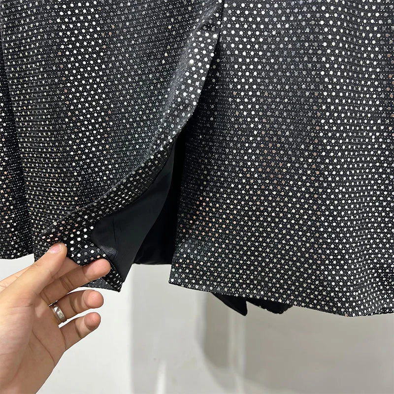 Herren Kostümjacke mit schwarzen Pailletten