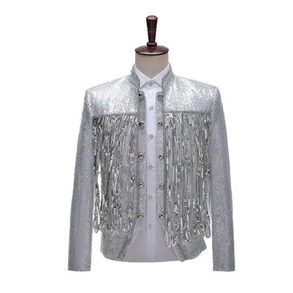 Led Herren Pailletten Jacke