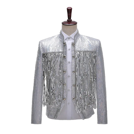 Led Herren Pailletten Jacke