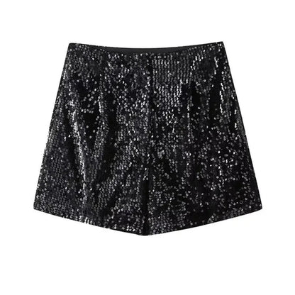 Kurzarm-Top mit Pailletten ohne Ärmel für Damen