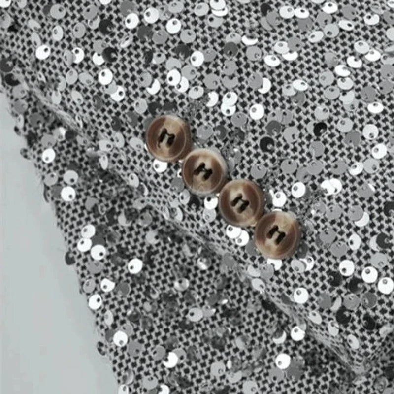 Herren Pailletten-Anzugjacke