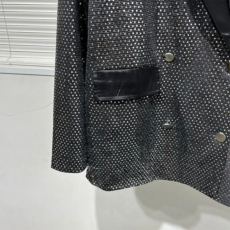 Herren Kostümjacke mit schwarzen Pailletten