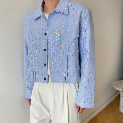 Kurzes Pailletten-Chemise für Männer