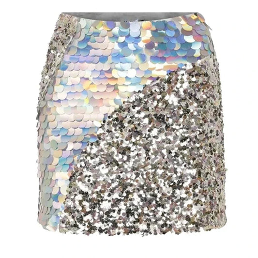 Silber Pailletten Rock
