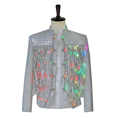 Led Herren Pailletten Jacke