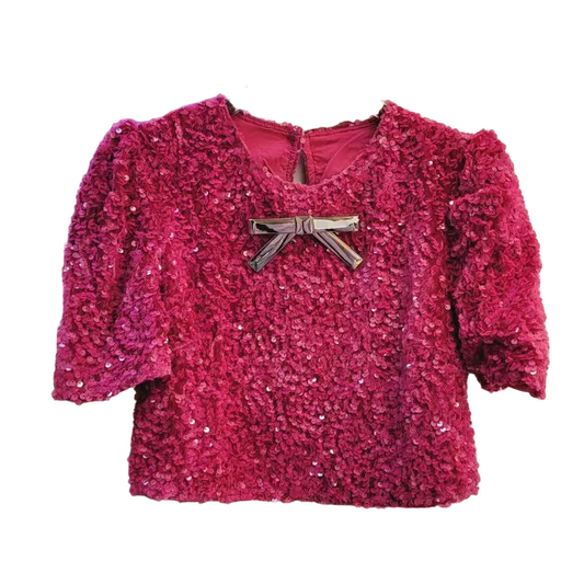 Top Pailletten Schleife für Damen